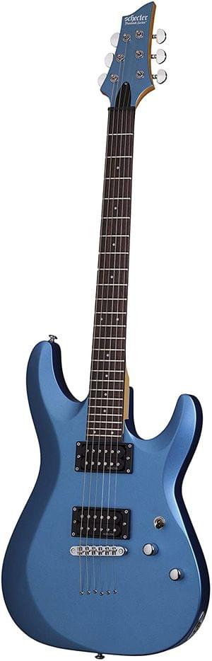 Schecter C-6 SMLB Satin Metallic Light Blue Deluxe Solid-Body Electric Guitar